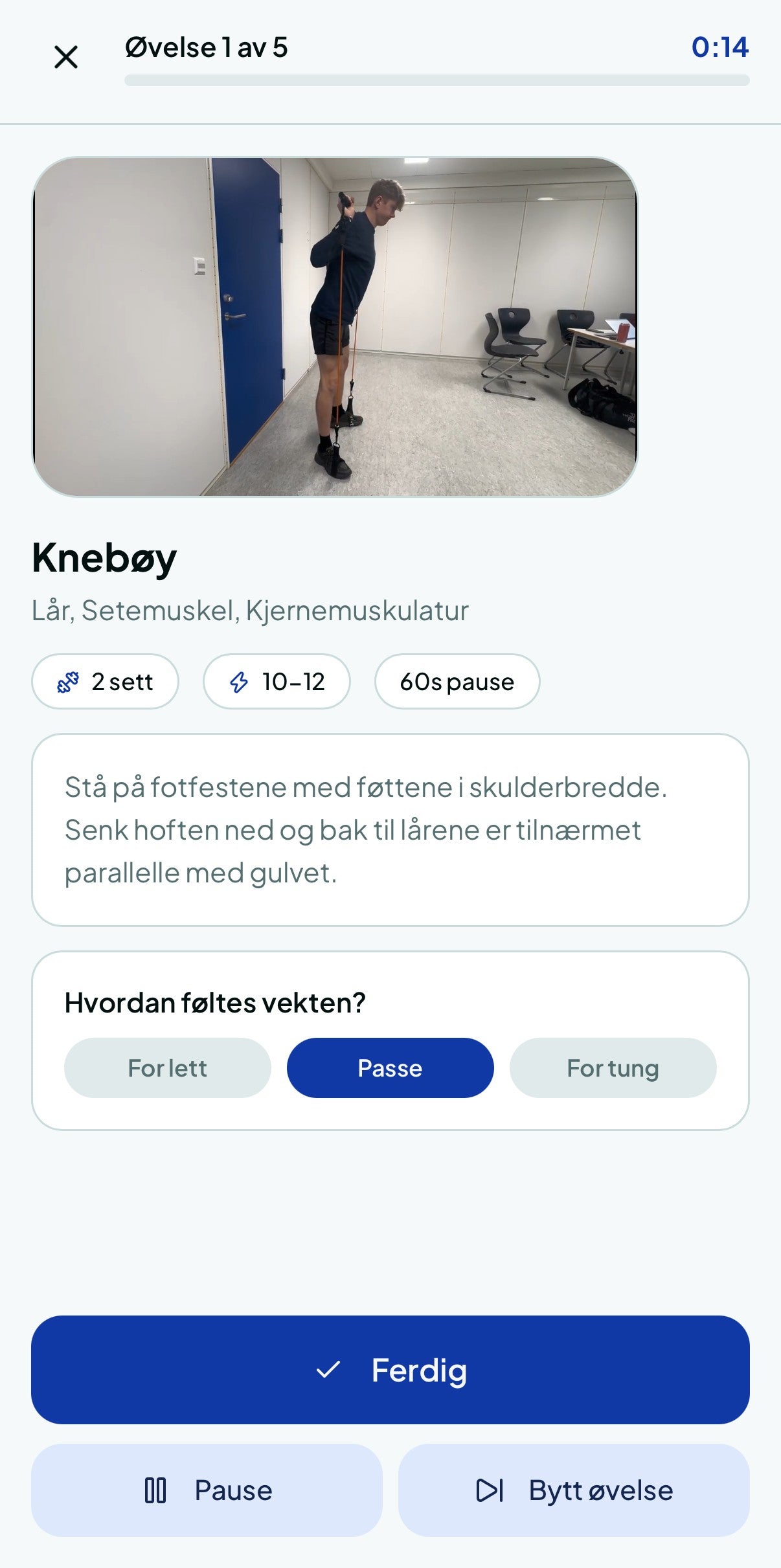 Vivet-appen: Tren med video